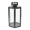 CASA Living Lanterne H 43 cm - Metal/glas - Sort