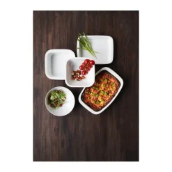 CASA Living Lasagnefad H 7 x B 23 x L 39 cm - Porcelæn - Hvid