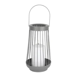 CASA Living LED Lanterne Ø 15 x H 26 cm - Metal/plast - Grå