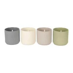CASA Living LED-lys i Keramikstage Ø 9 cm x H 9 cm - Keramik/voks/plastik - Rosa