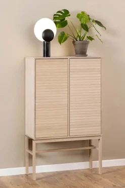 CASA Living Linley Skab H 150 x B 40 x L 90,8 cm - Egetræsfinér - Natur