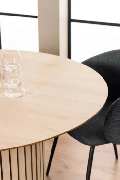 CASA Living Linley Spisebord Ø 120 x H 75 cm - Egetræsfinér - Natur