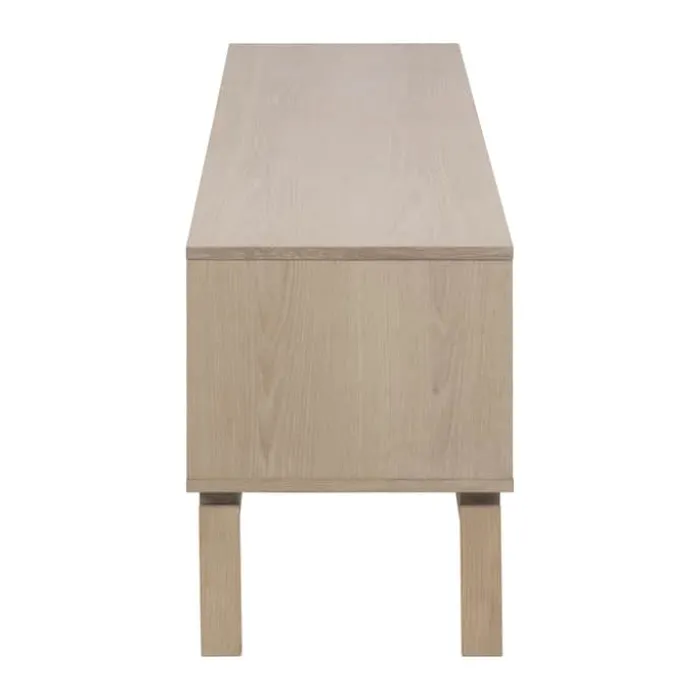 CASA Living Linley TV bord H 50 x B 160 x L 40 cm - Egefiner - Hvidpigmenteret