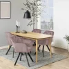 CASA Living Lola Spisebordsstol H 81,5 x B 57,5 x D 61,5 cm - Stof - Dusty rose