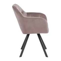 CASA Living Lola Spisebordsstol H 81,5 x B 57,5 x D 61,5 cm - Stof - Dusty rose