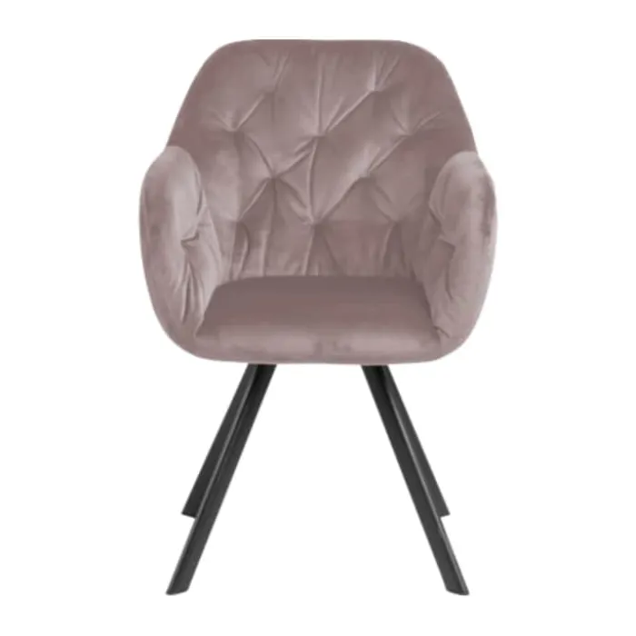 CASA Living Lola Spisebordsstol H 81,5 x B 57,5 x D 61,5 cm - Stof - Dusty rose