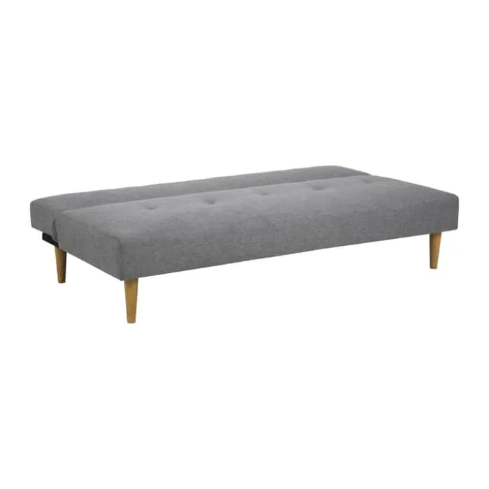 CASA Living Lucca Sovesofa H 74 x B 180 x D 86 cm - Stof/gummitræ - Lysegrå