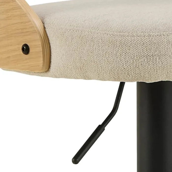 CASA Living Lucy Barstol - 2 stk H 113 x B 47 x D 50,5 cm - Metal/stof/træ - Beige/sort