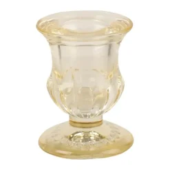 CASA Living Lysestage H 6,5 cm - Glas - Gul