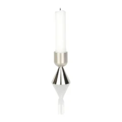 CASA Living Lysestage Ø 4 x H 6,5 cm - Aluminium - Sølv