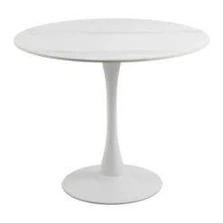 CASA Living Malta Spisebord Ø 90 x H 75 cm - Keramik/metal - White Unico/hvid