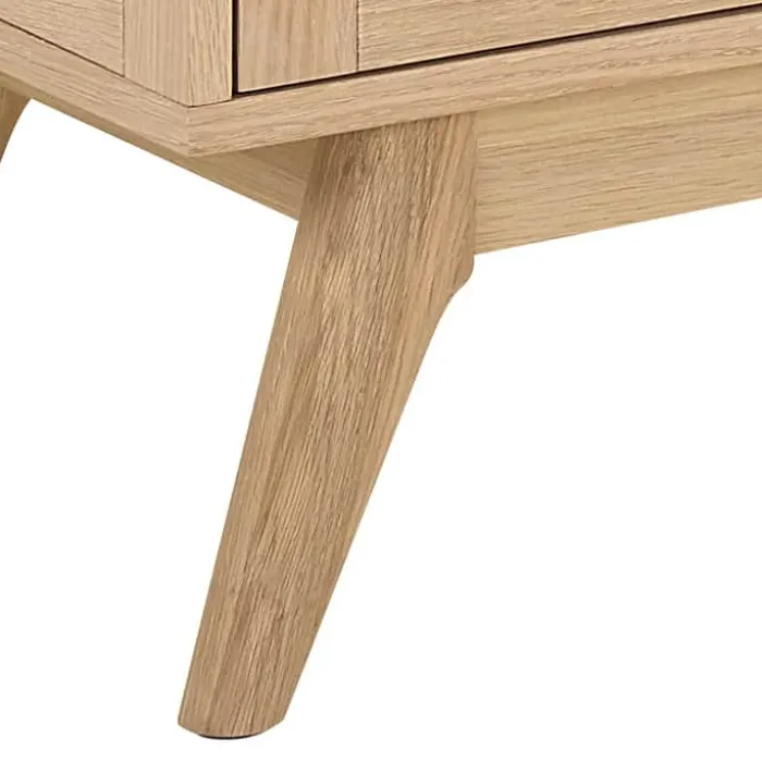 CASA Living Marte Vitrineskab H 148 x B 140 x L 40 cm - Egetræsfinér - Hvid