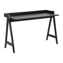 CASA Living Miso Skrivebord H 80 x B 126,6 x D 51,6 cm - Gummitræ - Sort
