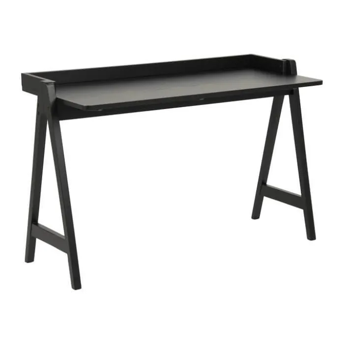 CASA Living Miso Skrivebord H 80 x B 126,6 x D 51,6 cm - Gummitræ - Sort