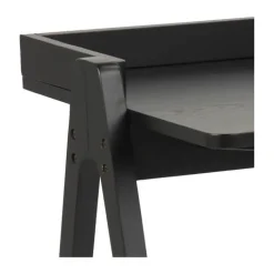 CASA Living Miso Skrivebord H 80 x B 126,6 x D 51,6 cm - Gummitræ - Sort