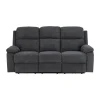 CASA Living Mora 3-Personers Lænestol H 98 x B 196,5 x L 95 cm - Stof/metal - Mørkegrå