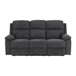 CASA Living Mora 3-Personers Lænestol H 98 x B 196,5 x L 95 cm - Stof/metal - Mørkegrå