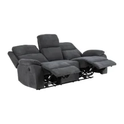 CASA Living Mora 3-Personers Lænestol H 98 x B 196,5 x L 95 cm - Stof/metal - Mørkegrå