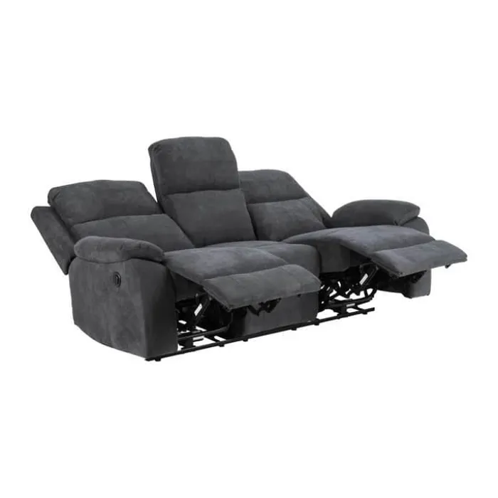 CASA Living Mora 3-Personers Lænestol H 98 x B 196,5 x L 95 cm - Stof/metal - Mørkegrå