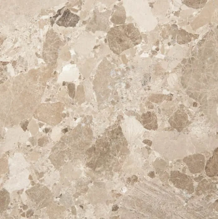 CASA Living Naxos Hjørnebord Ø 50 x H 50 cm - Marmor - Beige