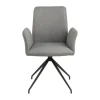 CASA Living Naya Spisebordsstol H 88 x B 59 x D 59 cm - Stål/stof - Grå