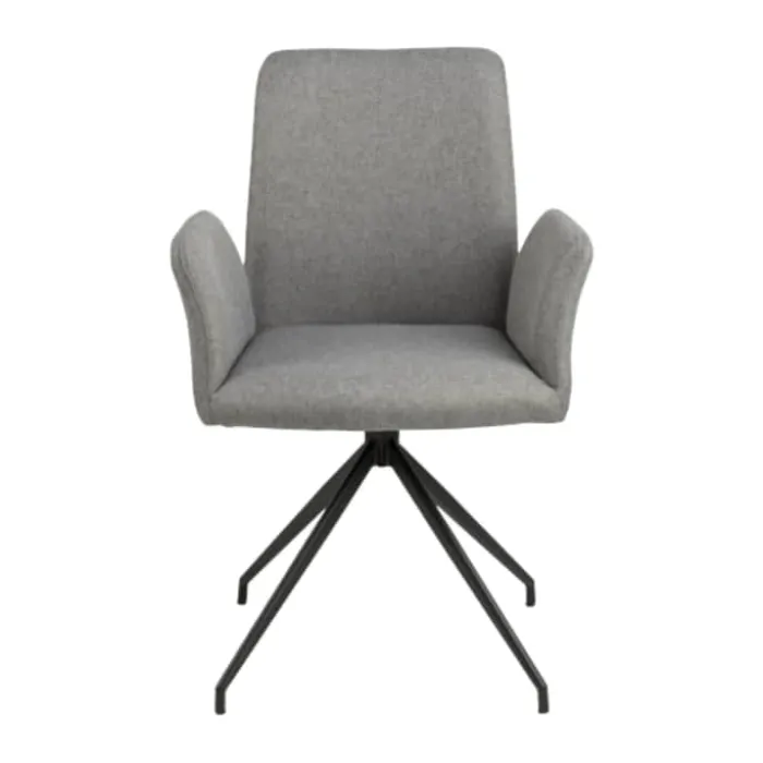 CASA Living Naya Spisebordsstol H 88 x B 59 x D 59 cm - Stål/stof - Grå