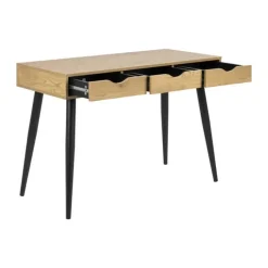 CASA Living Neptun Skrivebord H 77,1 x B 110 x D 50 cm - Melamin/metal - Natur