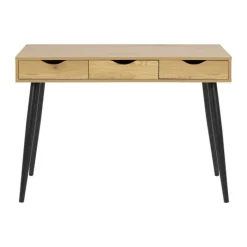 CASA Living Neptun Skrivebord H 77,1 x B 110 x D 50 cm - Melamin/metal - Natur