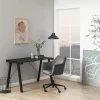 CASA Living Nora Skrivebordsstol H 91 x B 58 x D 58 cm - Metal/stof - Mørkegrå/sort