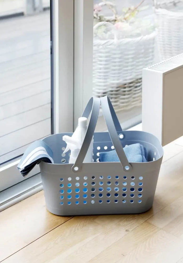 CASA Living Opbevaringskurv B 42 x L 26,5 cm - Plastik - Lyseblå