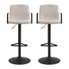 CASA Living Pablo Barstol - 2 stk H 114 x B 50 x D 53 cm - Caso-stof/stål - Beige