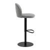 CASA Living Patricia Barstol H 109 x B 44 x D 50 cm - Metal/stof - Grå/sort