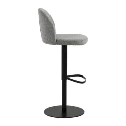 CASA Living Patricia Barstol H 109 x B 44 x D 50 cm - Metal/stof - Grå/sort