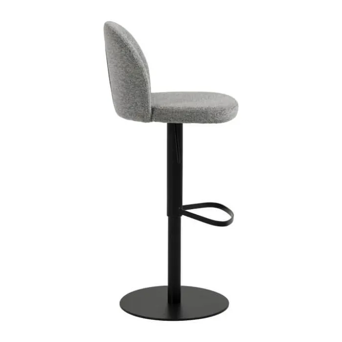 CASA Living Patricia Barstol H 109 x B 44 x D 50 cm - Metal/stof - Grå/sort