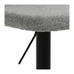 CASA Living Patricia Barstol H 109 x B 44 x D 50 cm - Metal/stof - Grå/sort