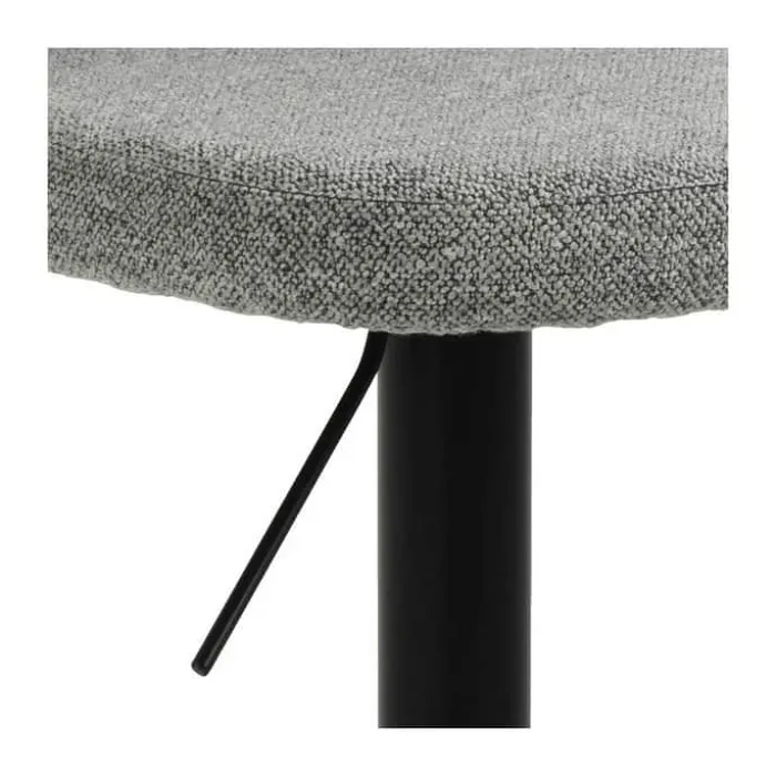 CASA Living Patricia Barstol H 109 x B 44 x D 50 cm - Metal/stof - Grå/sort