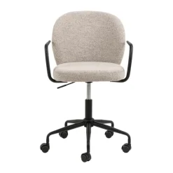 CASA Living Patricia Skrivebordsstol H 93,5 x B 59 x D 50 cm - Stof/stål - Beige