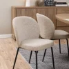 CASA Living Patricia Spisebordsstol - 2 stk. H 82 x B 52 x D 57,5 cm - Metal/stof - Beige/sort