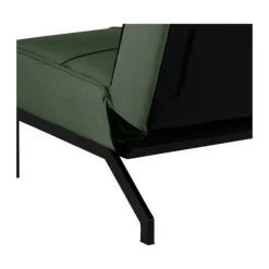 CASA Living Perugia Sovesofa H 87 x B 95 x L 198 cm - Stål/stof - Skovgrøn