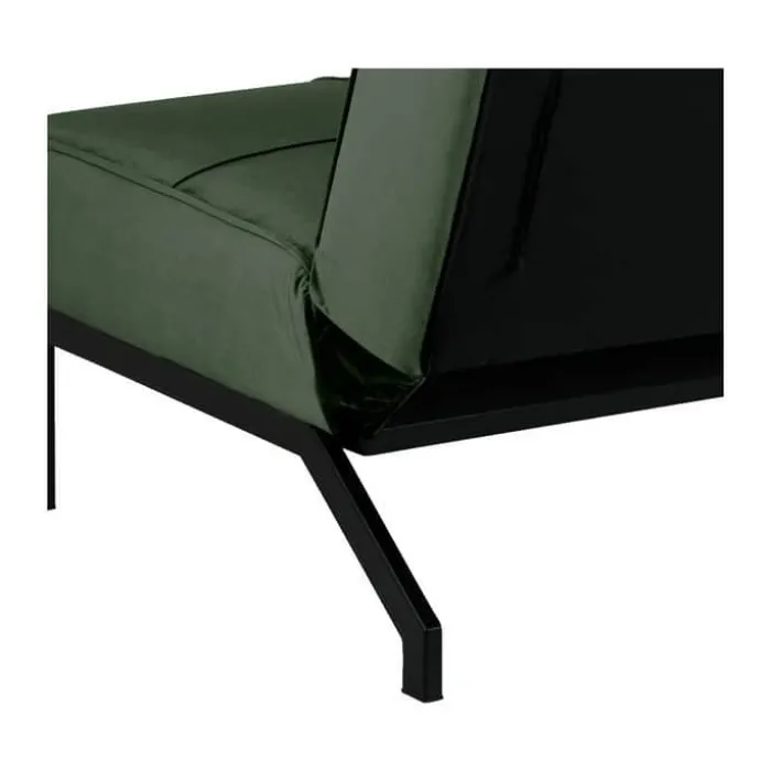 CASA Living Perugia Sovesofa H 87 x B 95 x L 198 cm - Stål/stof - Skovgrøn