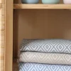 CASA Living Plaid B 130 x L 170 cm - 62% viscose/38% akryl - Grå