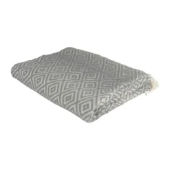 CASA Living Plaid B 130 x L 170 cm - 62% viscose/38% akryl - Grå