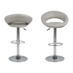 CASA Living Plump Barstol H 100 x B 56 x D 50 cm - Stål/krom - Beige