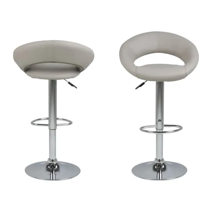 CASA Living Plump Barstol H 100 x B 56 x D 50 cm - Stål/krom - Beige