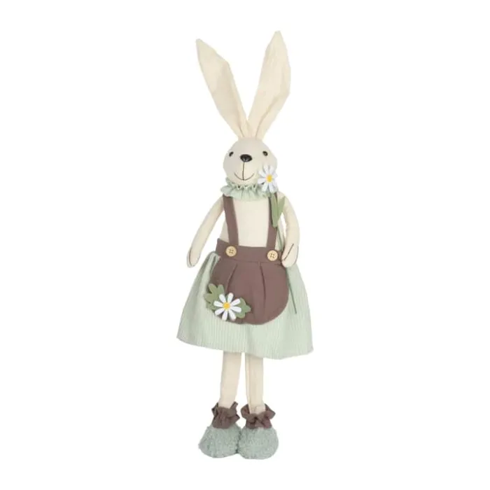 CASA Living Påskehare - Pige H 50 cm - Polyester - Beige/grøn