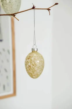 CASA Living Påskeophæng H 7 cm - Glas - Lysegul
