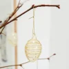 CASA Living Påskeophæng H 7 cm - Glas - Lysegul