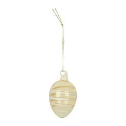 CASA Living Påskeophæng H 7 cm - Glas - Lysegul