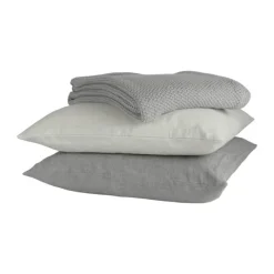 CASA Living Pude B 50 x L 50 cm - Hør/bomuld - Steel gray