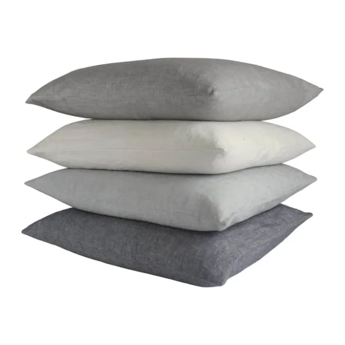 CASA Living Pude B 50 x L 50 cm - Hør/bomuld - Steel gray
